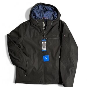 Tommy Hilfiger Hooded Flex Tech Rain Jacket L